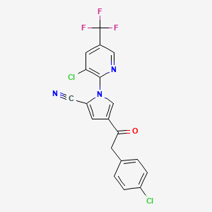 4-[2-(4-chlorophenyl)acetyl]-1-[3-chloro-5-(trifluoromethyl)-2-pyridinyl]-1H-pyrrole-2-carbonitrile