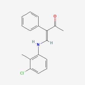 4-(3-chloro-2-methylanilino)-3-phenyl-3-buten-2-one