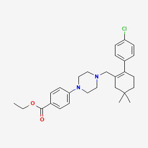 4-[4-[[2-(4-Chlorophenyl)-5,5-dimethyl-1-cyclohexen-1-YL]methyl]-1-piperazinyl]benzoic acid ethyl ester