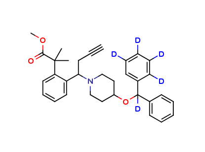 4-[4-[4-(Diphenylmethoxy-d5)-1-piperidinyl]-1-butyne]-a,a-dimethyl-benzeneacetic Acid Methyl Ester