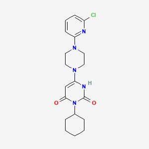 4-[4-(6-chloro-2-pyridinyl)piperazino]-1-cyclohexyl-6-hydroxy-2(1H)-pyrimidinone