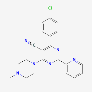 4-(4-chlorophenyl)-6-(4-methylpiperazino)-2-(2-pyridinyl)-5-pyrimidinecarbonitrile