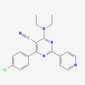 4-(4-chlorophenyl)-6-(diethylamino)-2-(4-pyridinyl)-5-pyrimidinecarbonitrile