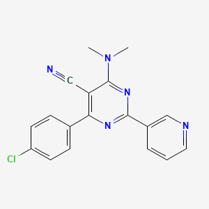 4-(4-chlorophenyl)-6-(dimethylamino)-2-(3-pyridinyl)-5-pyrimidinecarbonitrile