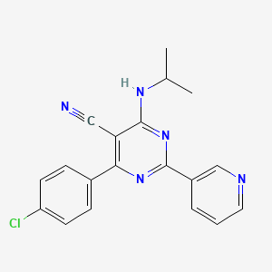 4-(4-chlorophenyl)-6-(isopropylamino)-2-(3-pyridinyl)-5-pyrimidinecarbonitrile