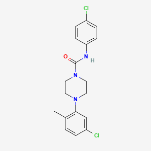 4-(5-chloro-2-methylphenyl)-N-(4-chlorophenyl)tetrahydro-1(2H)-pyrazinecarboxamide
