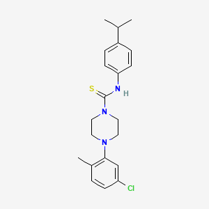 4-(5-chloro-2-methylphenyl)-N-(4-isopropylphenyl)tetrahydro-1(2H)-pyrazinecarbothioamide