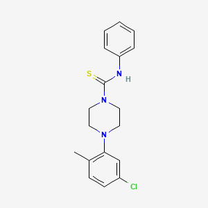 4-(5-chloro-2-methylphenyl)-N-phenyltetrahydro-1(2H)-pyrazinecarbothioamide