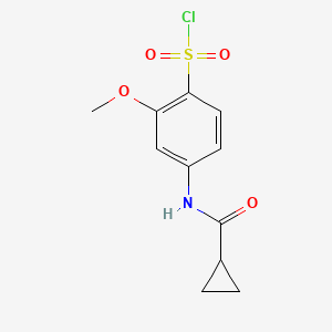 4-Cyclopropaneamido-2-methoxybenzene-1-sulfonyl chloride