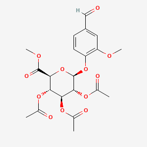4-Formyl-2-methoxyphenyl -β-D-Glucopyranosiduronic Acid Triacetate Methyl Ester