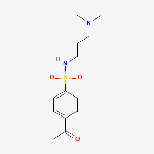 4-acetyl-N-[3-(dimethylamino)propyl]benzene-1-sulfonamide