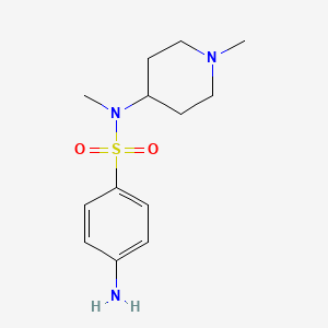 4-amino-N-methyl-N-(1-methylpiperidin-4-yl)benzenesulfonamide