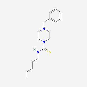 4-benzyl-N-pentyltetrahydro-1(2H)-pyrazinecarbothioamide