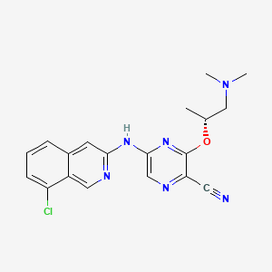 5-[(8-Chloro-3-isoquinolinyl)amino]-3-[(1R)-2-(dimethylamino)-1-methylethoxy]-2-pyrazinecarbonitrile