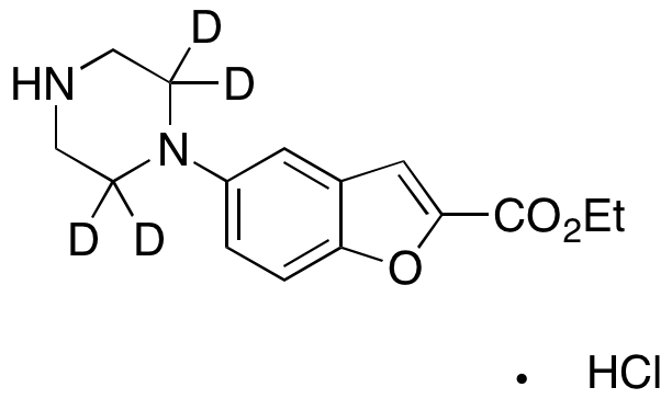5-(1-Piperazinyl)-2-benzofurancarboxylic Acid Ethyl Ester-d4 Hydrochloride