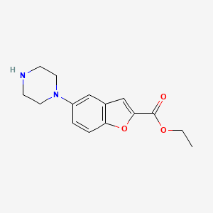 5-(1-iperazinyl)benzofuran-2-carboxylic acid ethyl ester
