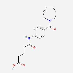 5-[4-(1-Azepanylcarbonyl)anilino]-5-oxopentanoic acid