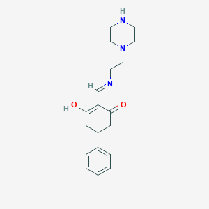 5-(4-Methylphenyl)-2-[(2-piperazin-1-ylethylamino) methylidene]cyclohexane-1,3-dione