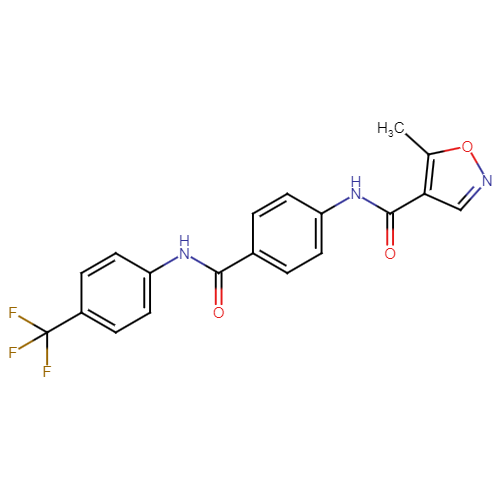 5-METHYL-N-(4-((4-(TRIFLUOROMETHYL)PHENYL)CARBAMOYL)PHENYL)ISOXAZOLE-4-CARBOXAMIDE