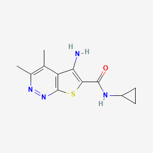 5-amino-N-cyclopropyl-3,4-dimethylthieno[2,3-c]pyridazine-6-carboxamide