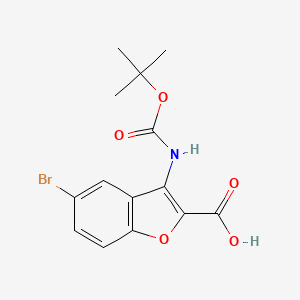 5-bromo-3-[(tert-butoxycarbonyl)amino]-1-benzofuran-2-carboxylic acid