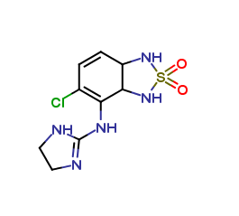 5-chloro-4-((4,5-dihydro-1H-imidazol-2-yl)amino)-1,3,3a,7a-tetrahydrobenzo[c][1,2,5]thiadiazole 2,2-