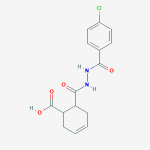 6-{[2-(4-chlorobenzoyl)hydrazino]carbonyl}-3-cyclohexene-1-carboxylic acid