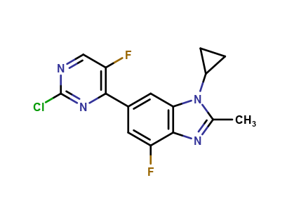 6-(2-Chloro-5-fluoro-4-pyrimidinyl)-1-cyclopropyl-4-fluoro-2-methyl-1H-benzimidazole