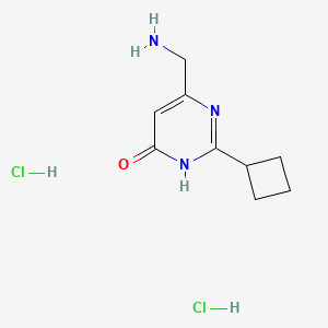 6-(Aminomethyl)-2-cyclobutyl-3,4-dihydropyrimidin-4-one dihydrochloride