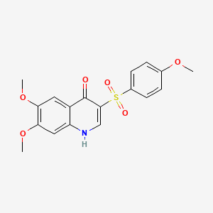 6,7-Dimethoxy-3-(4-methoxybenzenesulfonyl)quinolin-4-ol