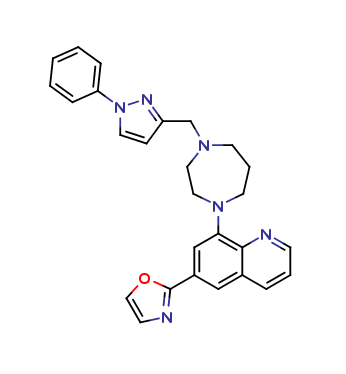 6-Oxazol-2-yl-8-[4-(1-phenyl-1H-pyrazol-3-ylmethyl)-[1,4]diazepan-1-yl]-quinoline