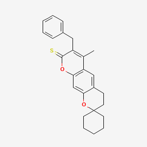 7'-benzyl-6'-methyl-3',4'-dihydro-8'H-spiro[cyclohexane-1,2'-pyrano[3,2-g]chromene]-8'-thione