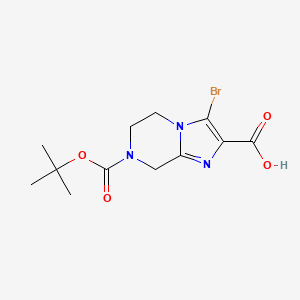 7-(tert-Butoxycarbonyl)-3-bromo-5,6,7,8-tetrahydro-imidazo[1,2-a]pyrazine-2-carboxylic acid