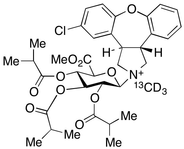 Asenapine-13C,d3 α-D-Glucopyranuronic Acid Methyl Ester 2,3,4-Tris(2-methylpropanoate)