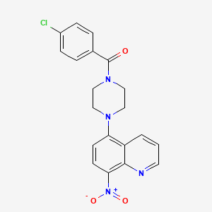 (4-Chlorophenyl)[4-(8-nitro-5-quinolinyl)-1-piperazinyl]methanone