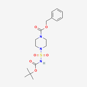 Benzyl 4-{[(tert-butoxycarbonyl)amino]-sulfonyl}tetrahydro-1(2H)-pyrazinecarboxylate