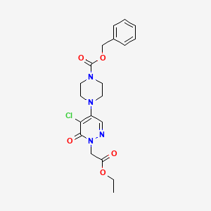 Benzyl 4-[5-chloro-1-(2-ethoxy-2-oxoethyl)-6-oxo-1,6-dihydro-4-pyridazinyl]tetrahydro-1(2H)-pyrazinecarboxylate