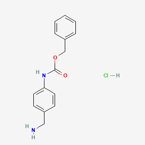 Benzyl 4-(aminomethyl)phenyl carbamate HCl