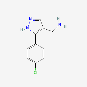 C-[3-(4-Chloro-phenyl)-1H-pyrazol-4-yl]-methylamine