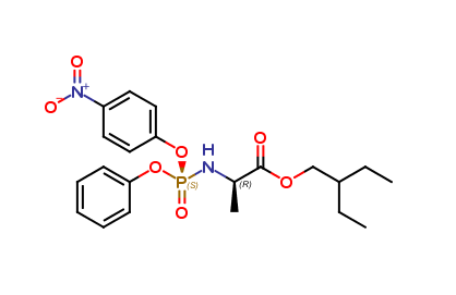 D-Alanine, N-[(S)-(4-nitrophenoxy)phenoxyphosphinyl]-, 2-ethylbutyl ester (IMP 6)