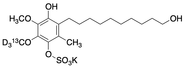 Dihydro Idebenone (3-13CD3)-4-O-Sulfate Potassium Salt