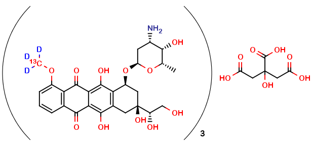 Doxorubicinol-13C D3 citrate