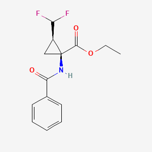 Ethyl (1S,2R)-1-benzamido-2-(difluoromethyl)cyclopropanecarboxylate