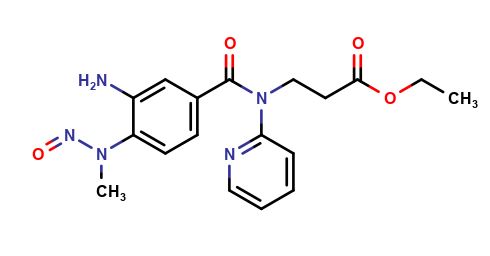 Ethyl 3-(3-amino-4-(methyl(nitroso)amino)-N-(pyridin-2-yl)benzamido)propanoate