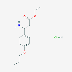Ethyl 3-amino-3-(4-propoxyphenyl)propanoate hydrochloride