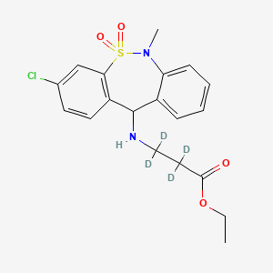 Ethyl N-(3-Chloro-6,11-dihydro-6-methyl-5,5-dioxidodibenzo[c,f][1,2]thiazepin-11-yl)-amino-propanoate-d4