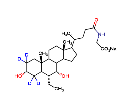 Glycine 6-Ethylchenodeoxycholate D4 Sodium Salt