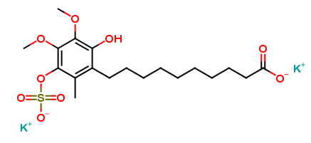 Hydro Idebenone 10’-Carboxylate 4-O-Sulfate Dipotassium Salt