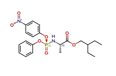 L-Alanine, N-[(S)-(4-nitrophenoxy)phenoxyphosphinyl]-, 2-ethylbutyl ester (IMP 4)