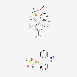 Methanesulfonato(2-(di-t-butylphosphino)-3-methoxy-6-methyl-2',4',6'-tri-i-propyl-1,1'-biphenyl)(2'-amino-1,1'-biphenyl-2-yl)palladium(II) (RockPhos Pd G3)